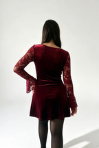 Abito velluto rosso