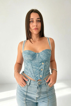 Corpetto jeans e chiave