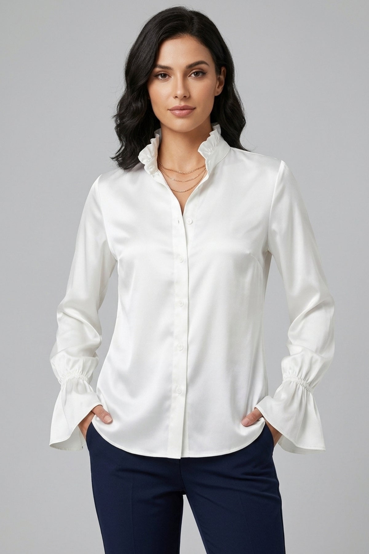 Camicia con Rouches