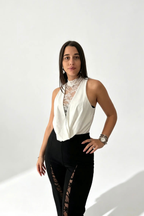 Body pizzo con Rosa