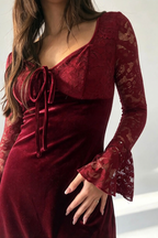 Abito velluto rosso