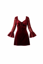 Abito velluto rosso