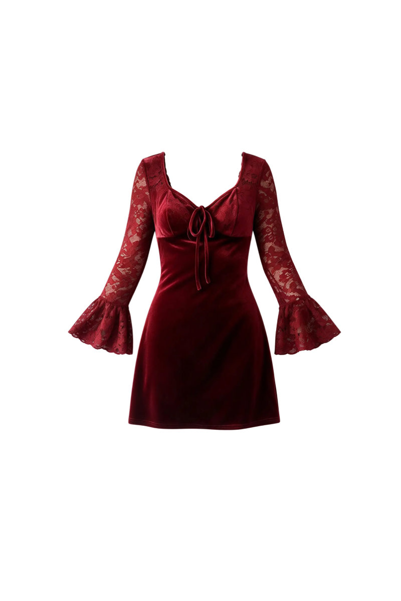 Abito velluto rosso